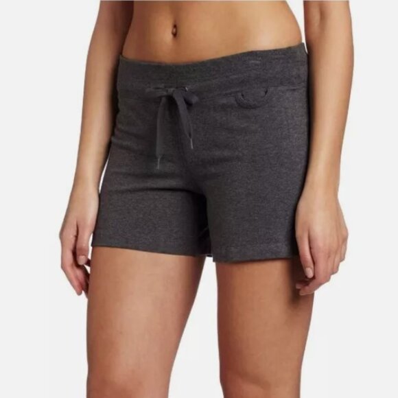 NWT Danskin Women's Drawcord Short 2X Charcoal Gray Heather - Picture 1 of 3